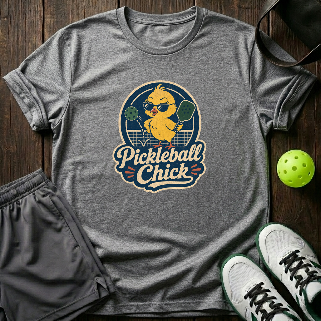 Pickleball Chick Funny Pickleball T Shirt T-Shirt — Sport Grey