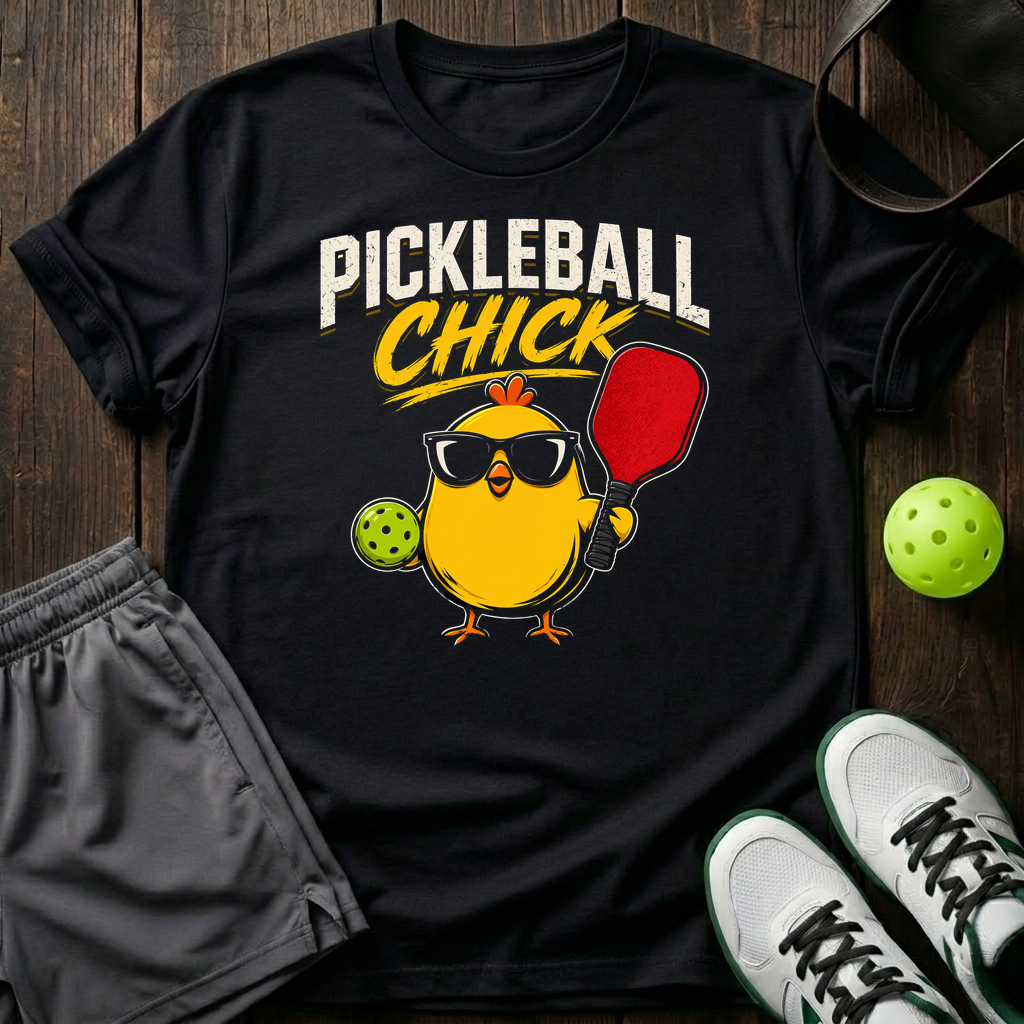 Pickleball Chick T-Shirt — Black