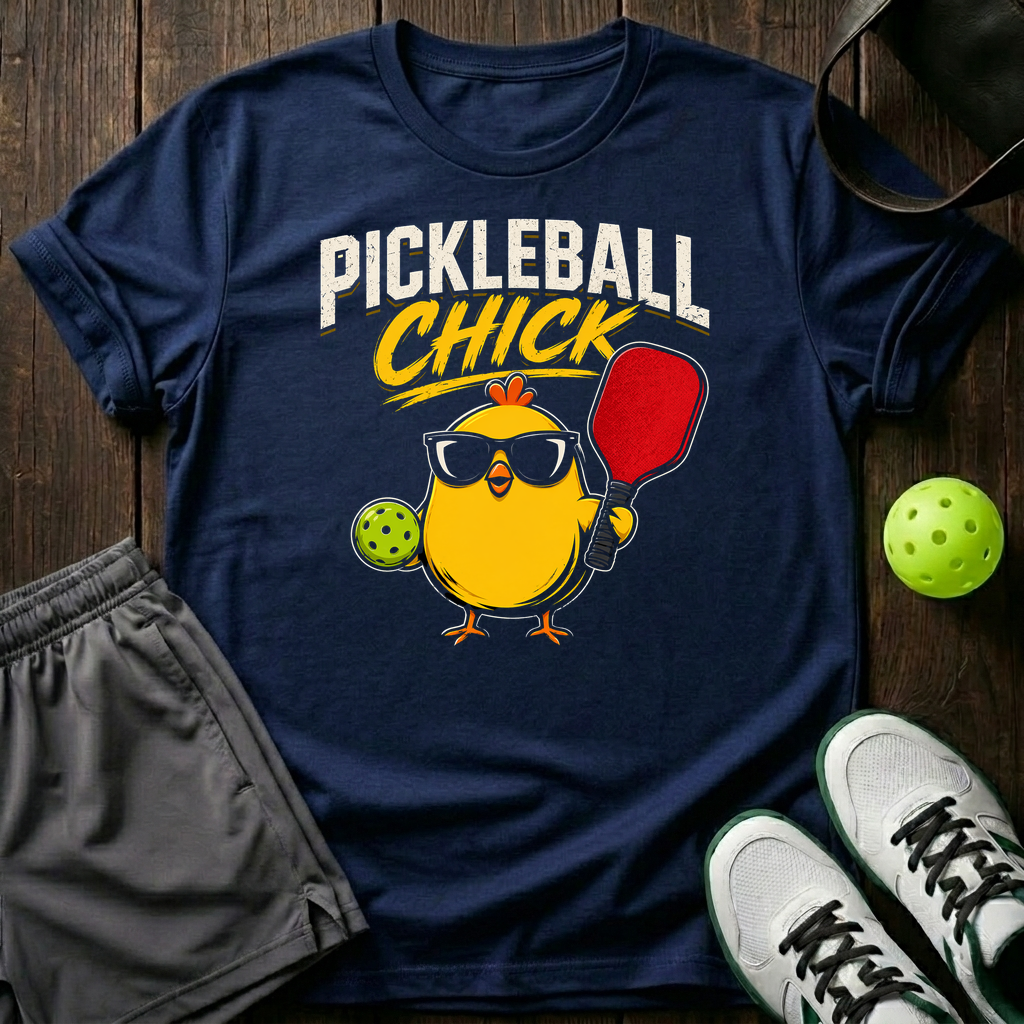 Pickleball Chick T-Shirt — Navy