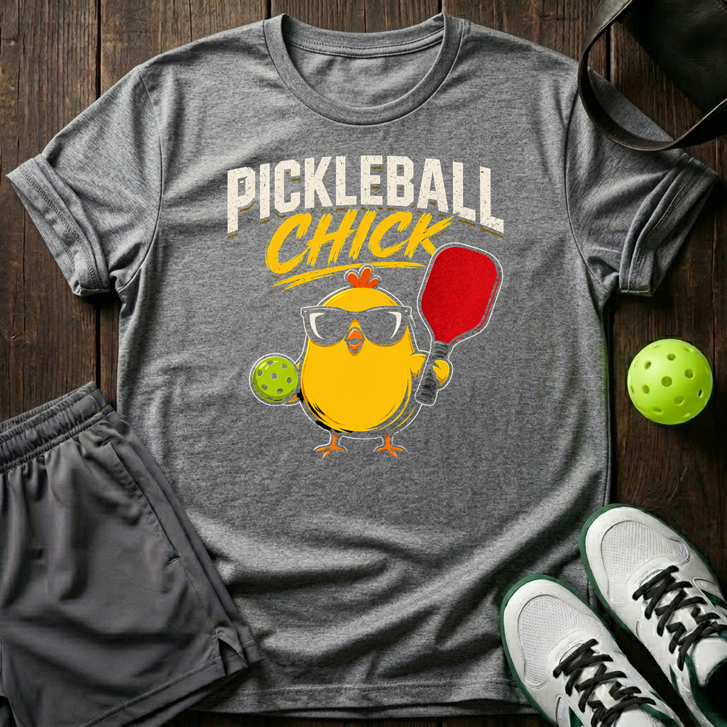Pickleball Chick T-Shirt — Sport Grey