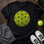 Pickleball Fingerprint T-Shirt — Black