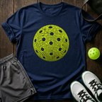 Pickleball Fingerprint T-Shirt — Navy