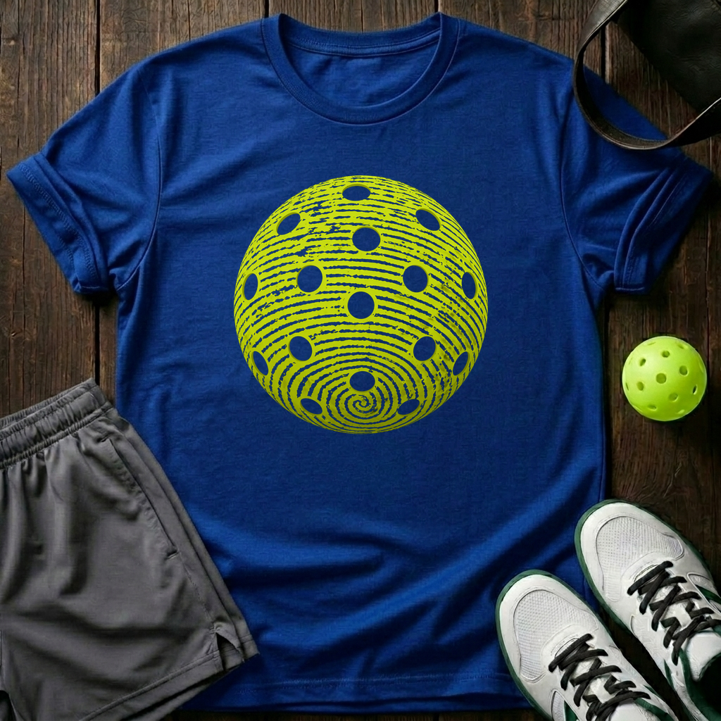 Pickleball Fingerprint T-Shirt — Royal