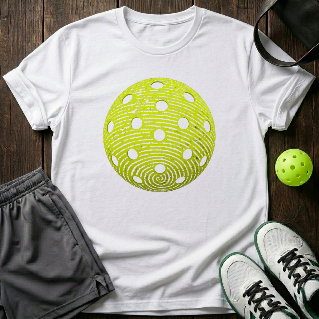 Pickleball Fingerprint T-Shirt — White