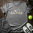 Pickleball Heartbeat T-Shirt — Sport Grey