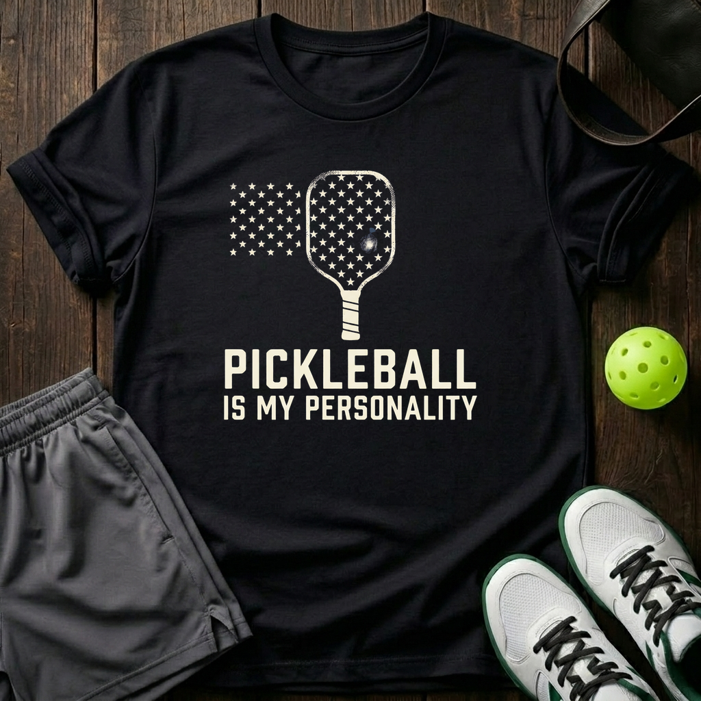 Pickleball Is My Personality T-Shirt — Black
