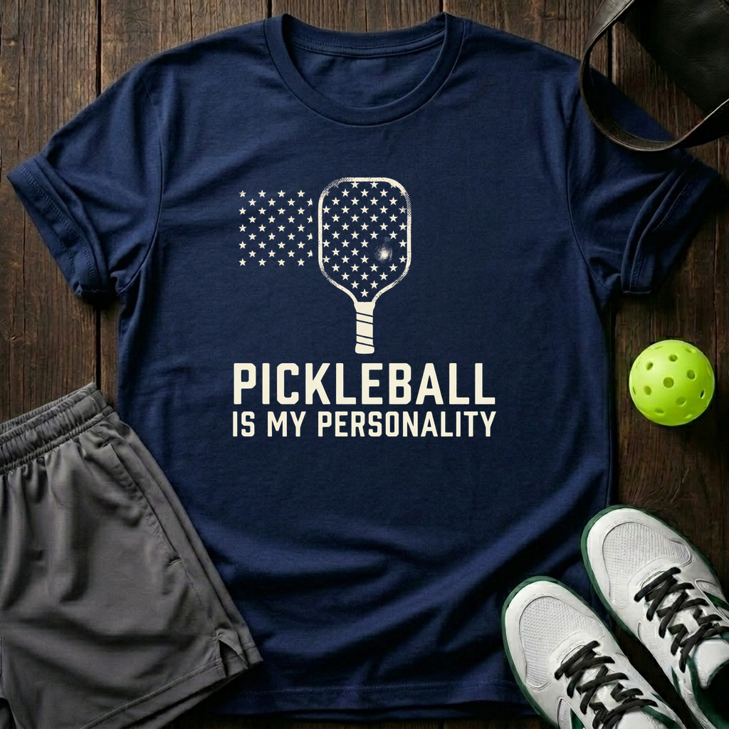 Pickleball Is My Personality T-Shirt — Navy