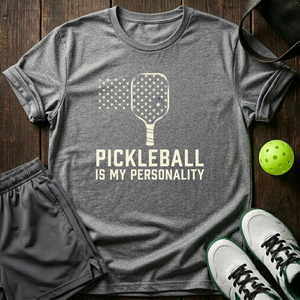 Pickleball Is My Personality T-Shirt — Sport Grey