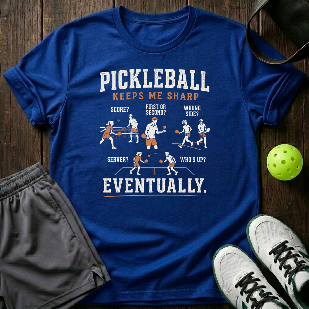 Pickleball Keep Me Sharp T-Shirt — Royal