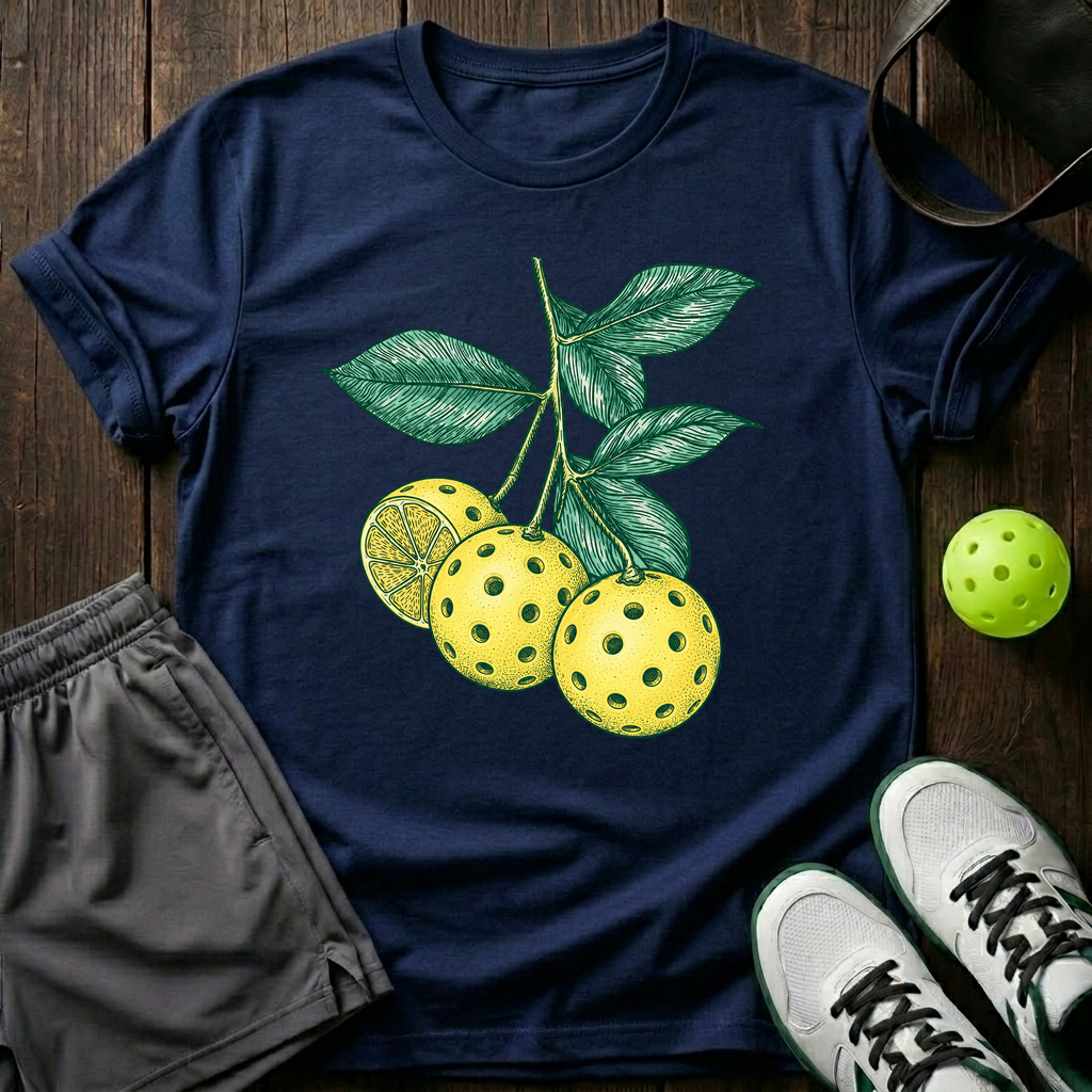 Pickleball Lemons T-Shirt — Navy