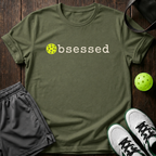 Pickleball Obsessed T-Shirt — Military Green
