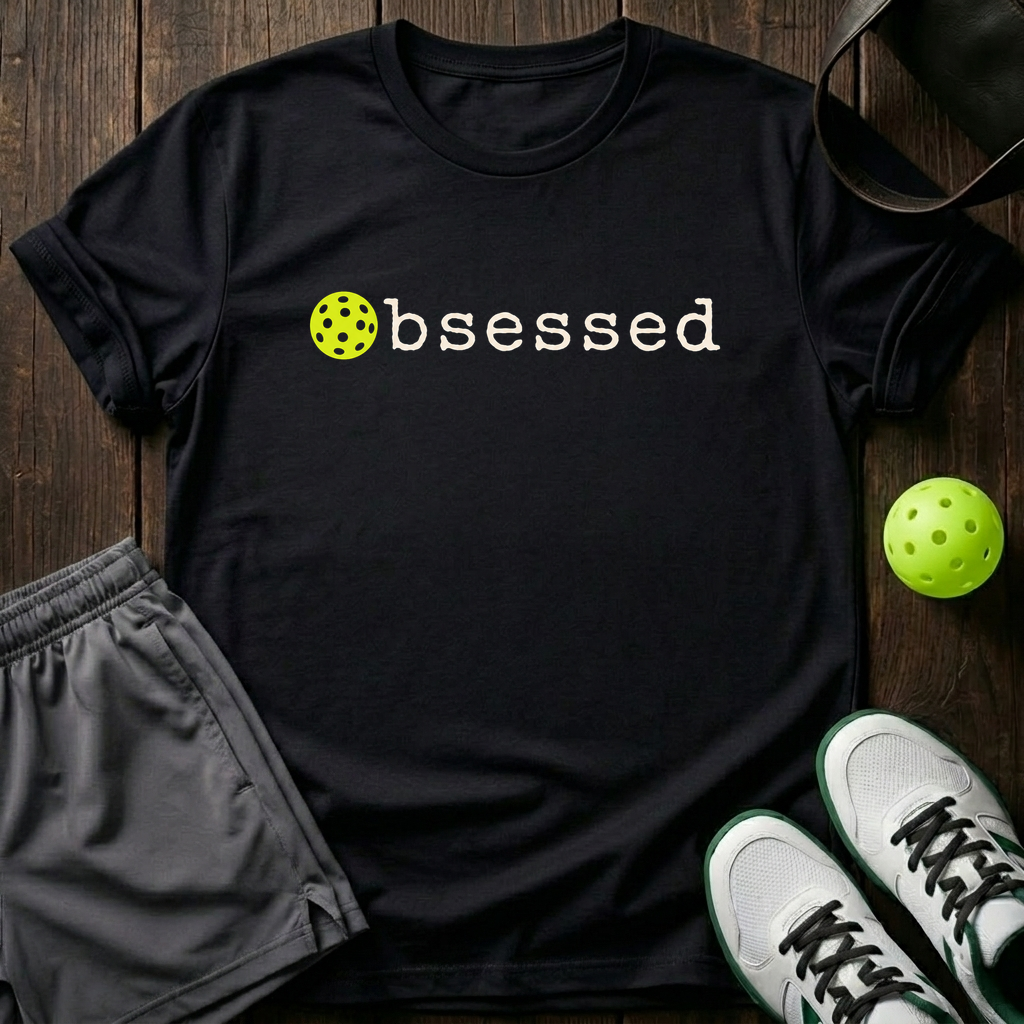 Pickleball Obsessed T-Shirt — Black