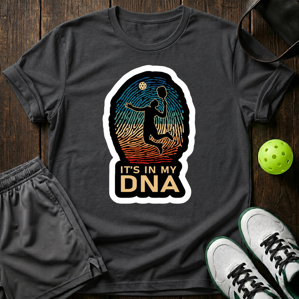 Pickleball in My DNA T-Shirt — Charcoal