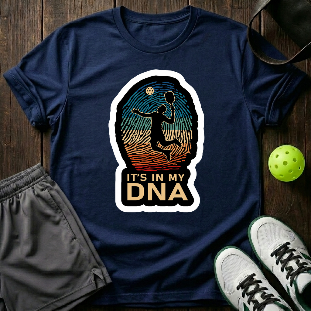 Pickleball in My DNA T-Shirt — Navy