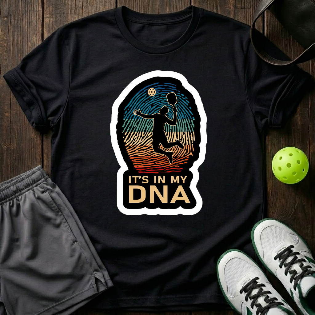 Pickleball in My DNA T-Shirt — Black