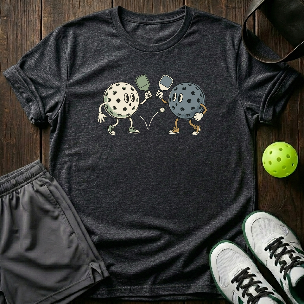 Retro Dink Balls T-Shirt — Dark Heather
