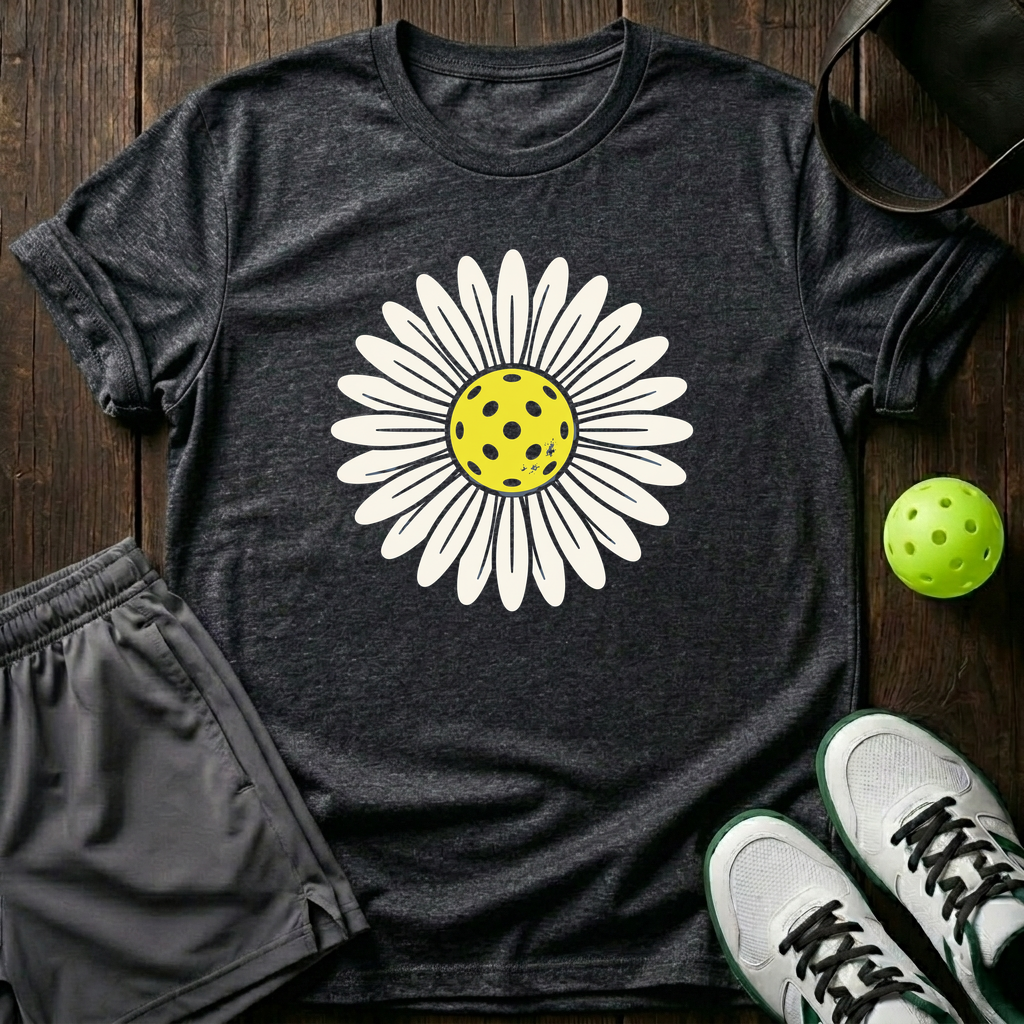 Retro Pickle Wildflower T-Shirt — Dark Heather