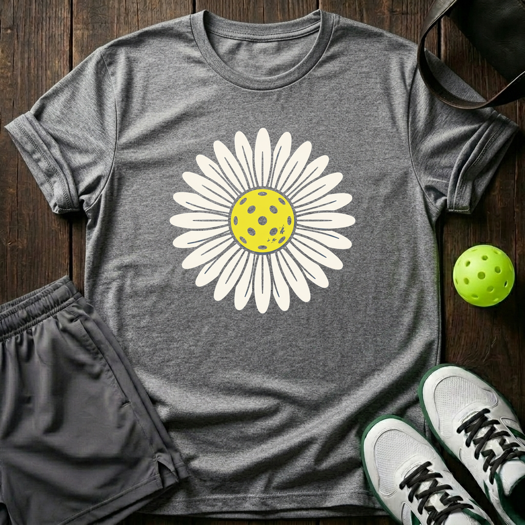 Retro Pickle Wildflower T-Shirt — Sport Grey