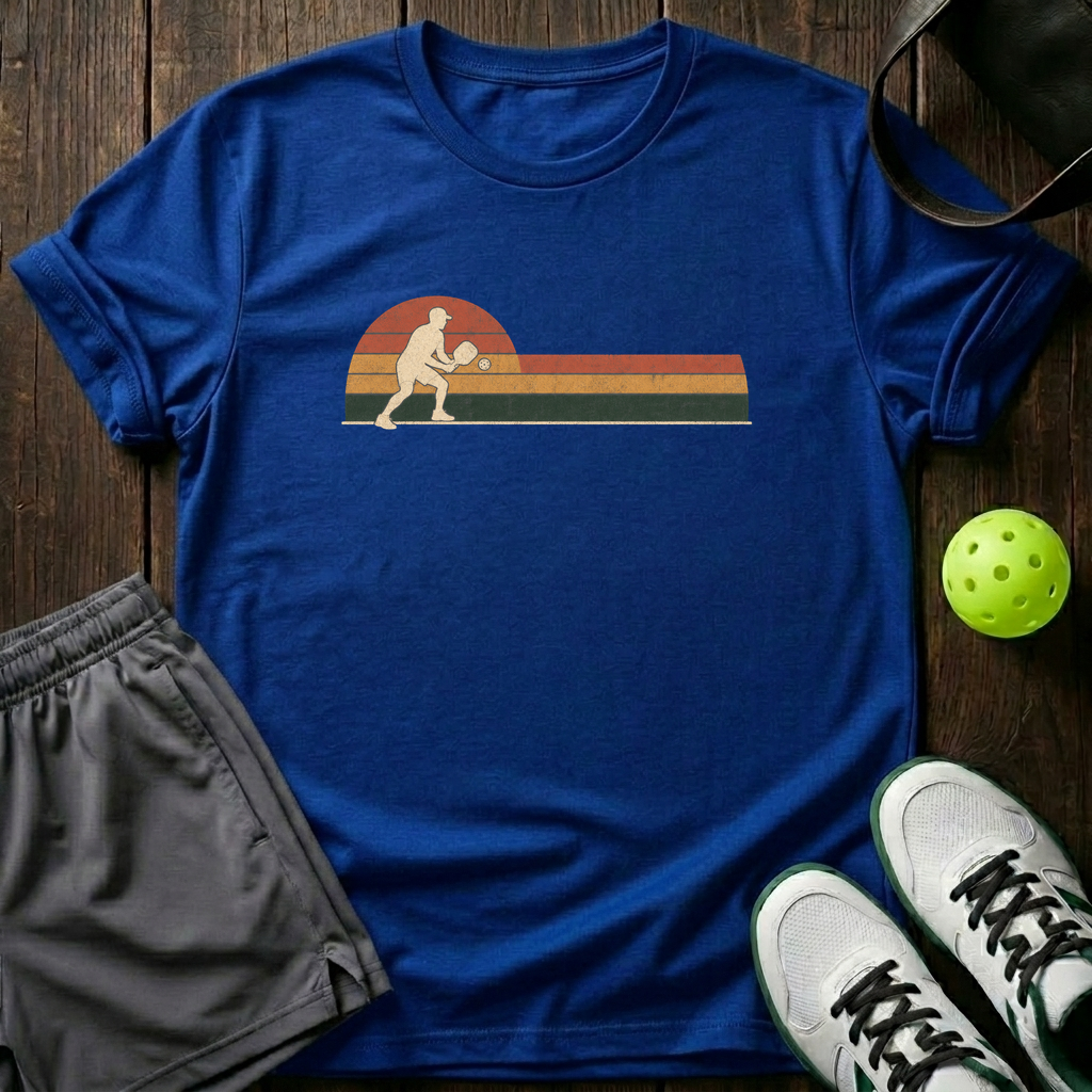 Retro Pickleball T-Shirt — Royal