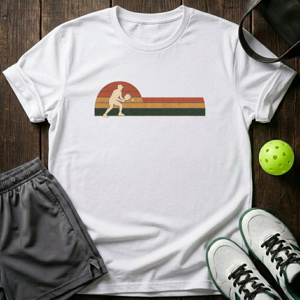 Retro Pickleball T-Shirt — White