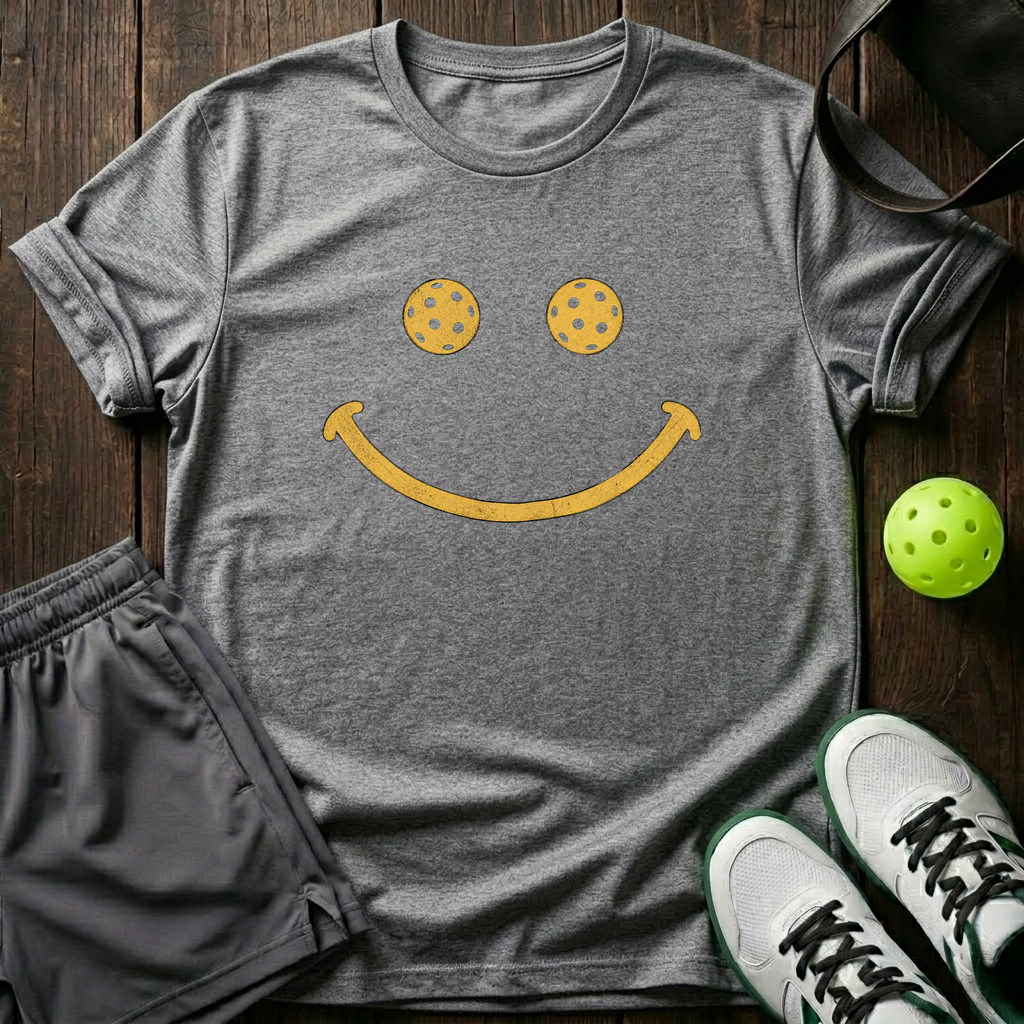 Smile Pickleball T-Shirt — Sport Grey