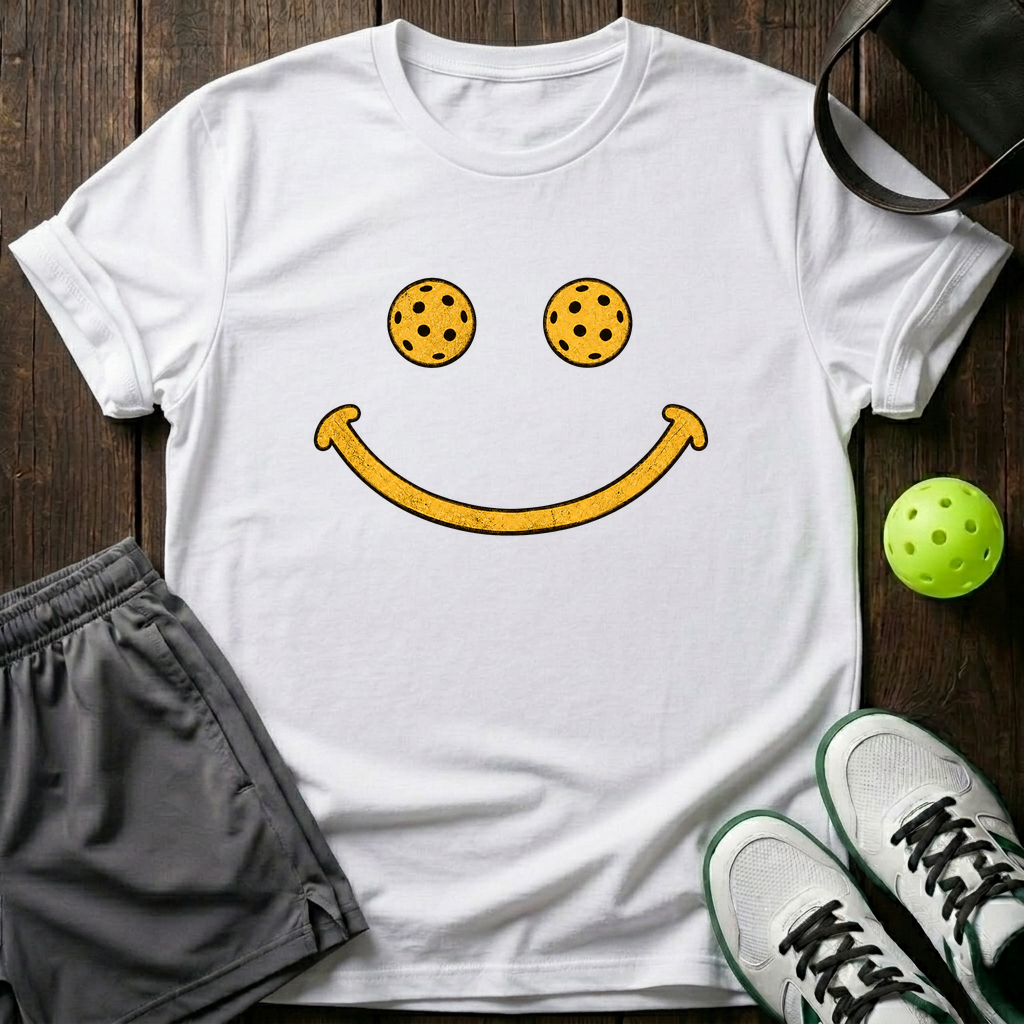 Smile Pickleball T-Shirt — White