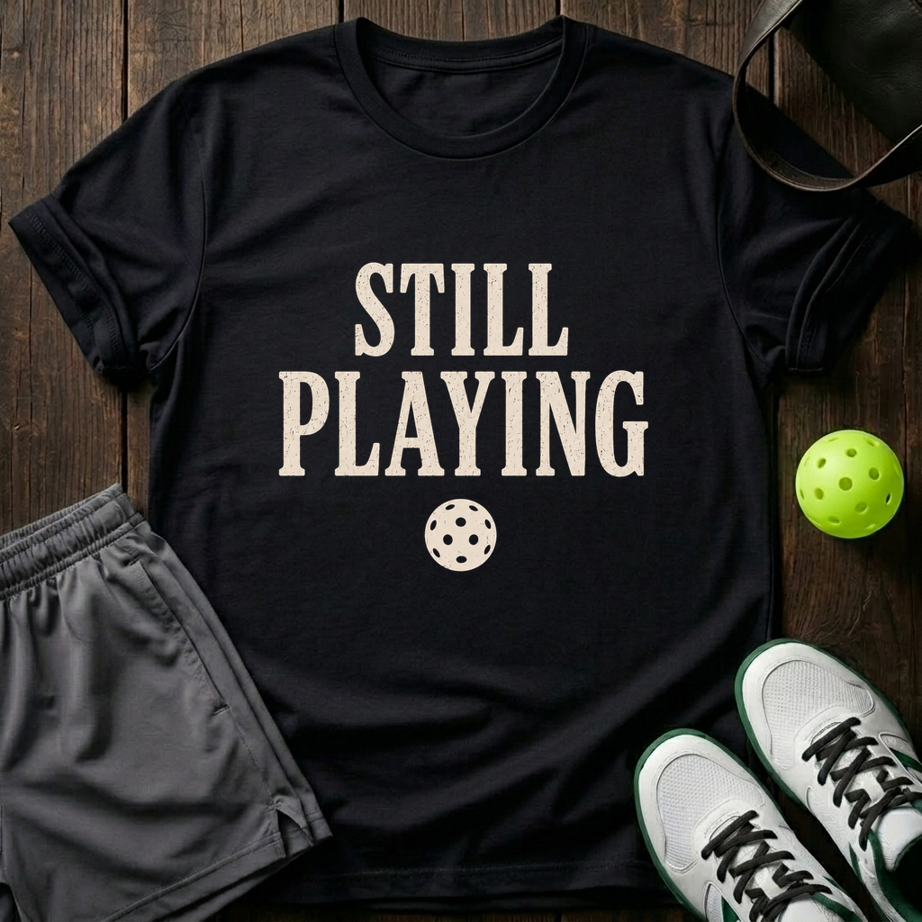 Still Playing T-Shirt — Black