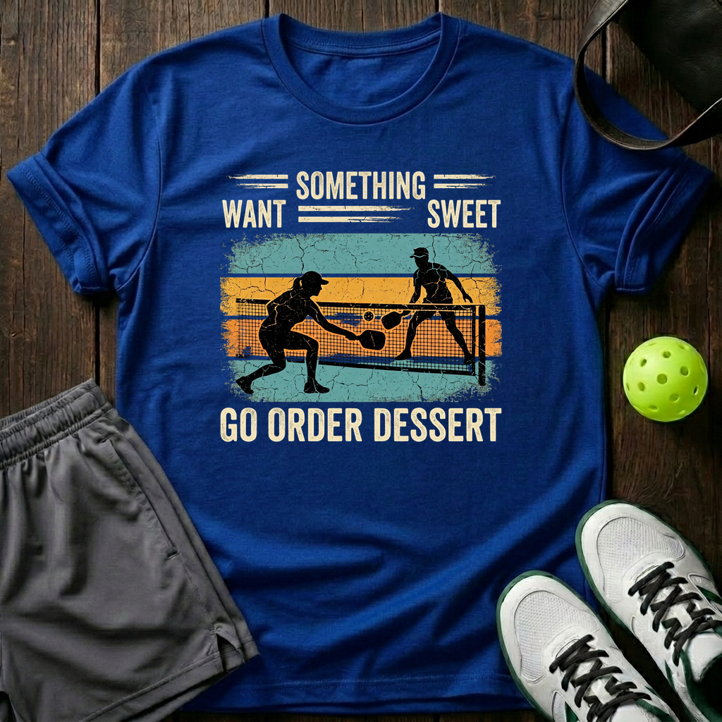 Want Something Sweet Go Order Dessert T-Shirt — Royal