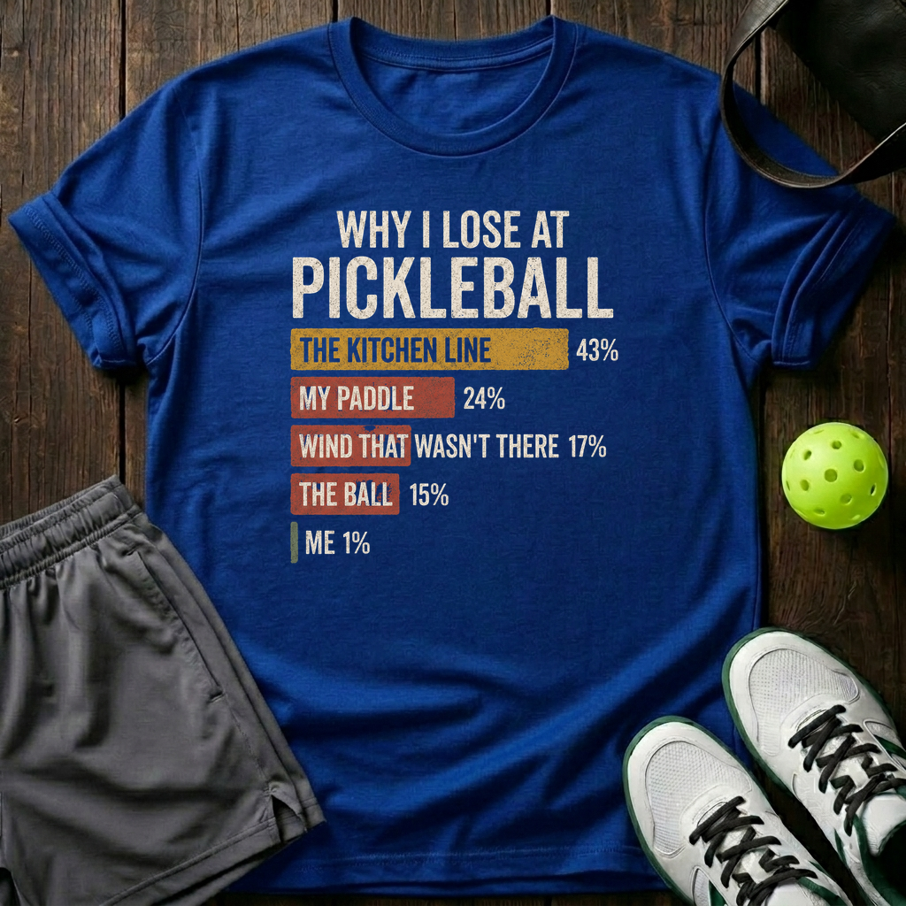 Why I Lose At Pickleball T-Shirt — Royal