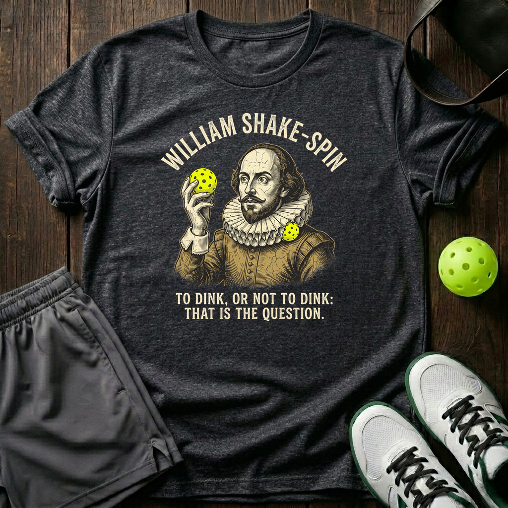 William Shake Spin T-Shirt — Dark Heather
