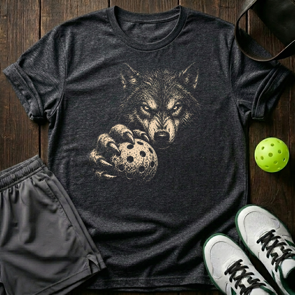 Wolf Mode Pickleball T-Shirt — Dark Heather
