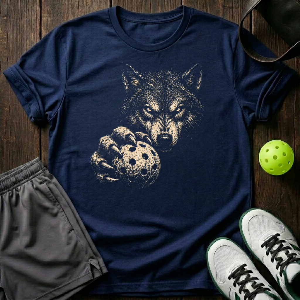 Wolf Mode Pickleball T-Shirt — Navy
