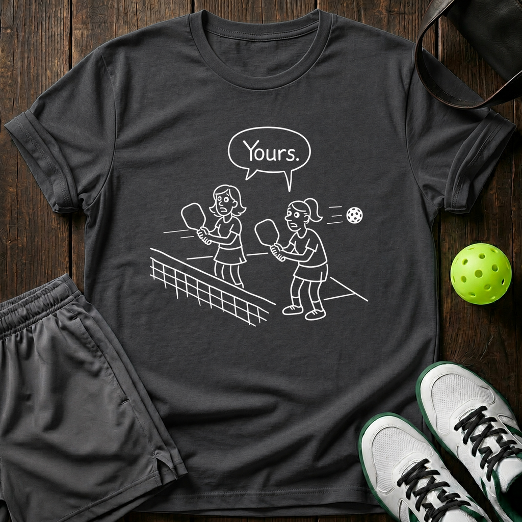 Yours Pickleball T-Shirt — Charcoal