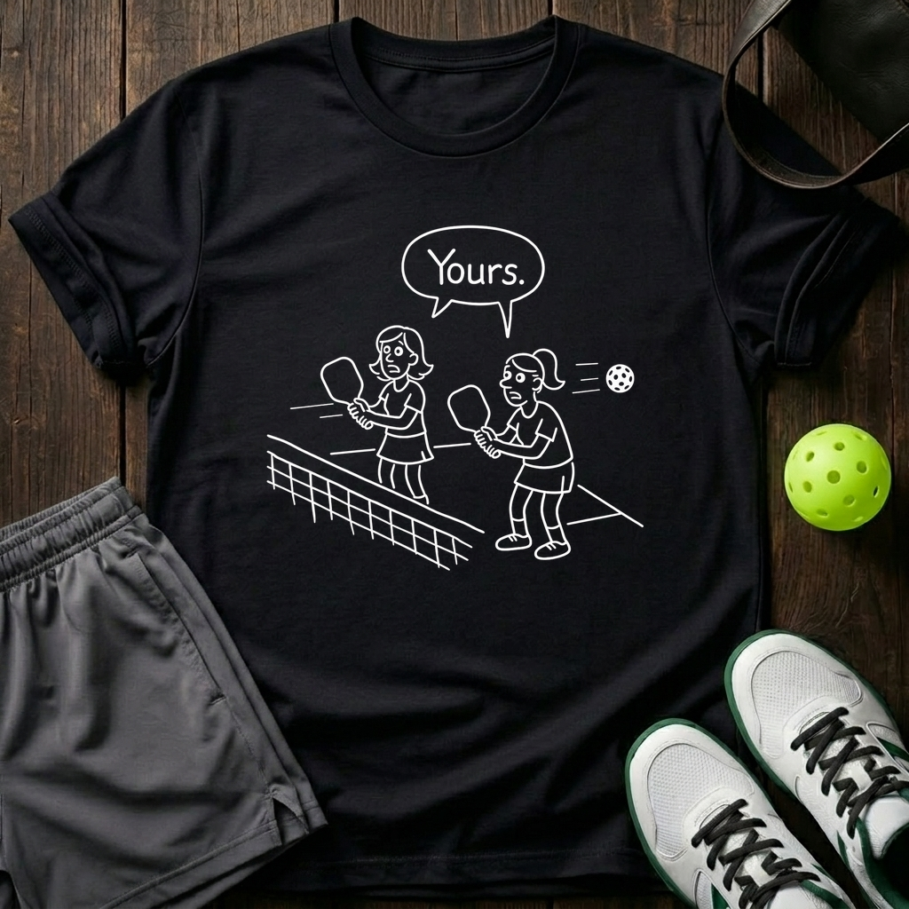 Yours Pickleball T-Shirt — Black