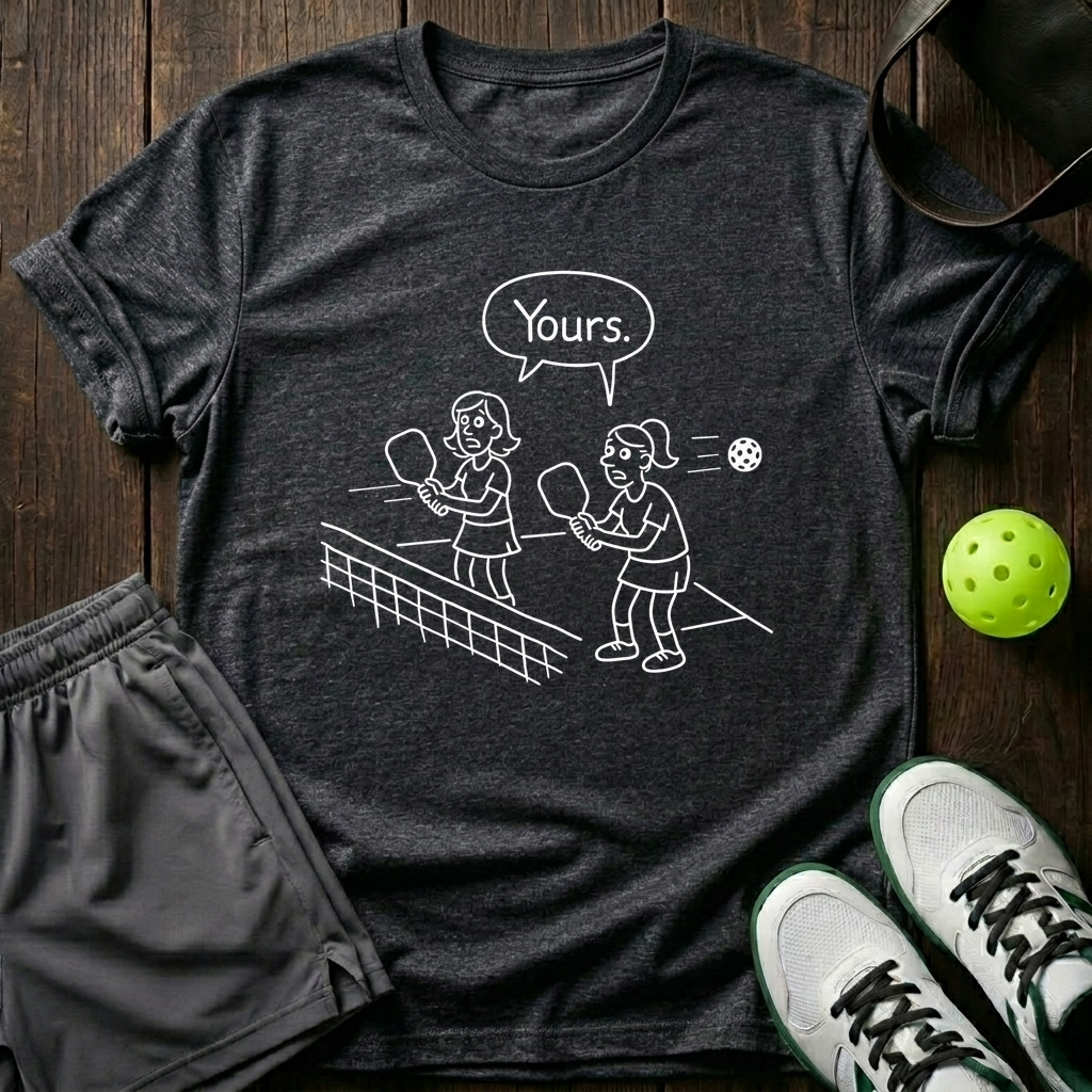 Yours Pickleball T-Shirt — Dark Heather